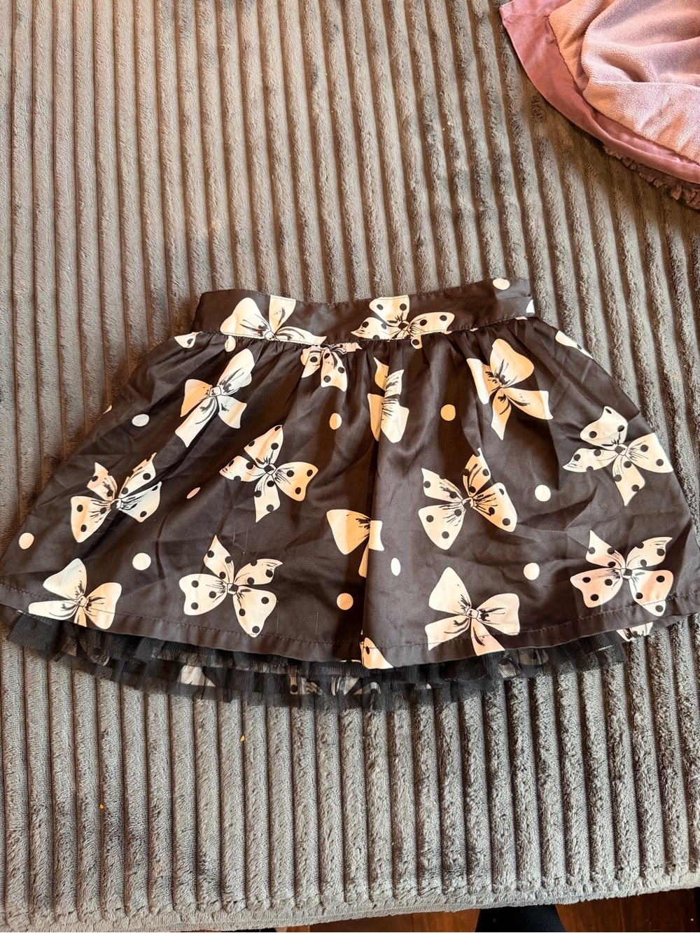 Sonoma Black Skirt with Cream Polka Accent